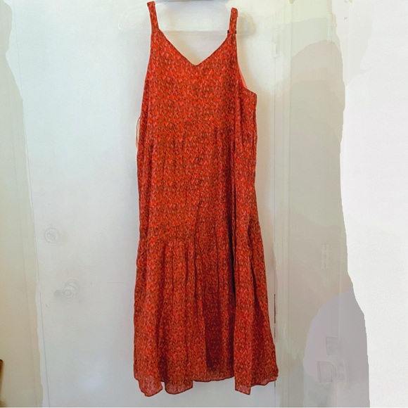 Joie red double layered tiered maxi tank dress XL NWT - Picture 3 of 10
